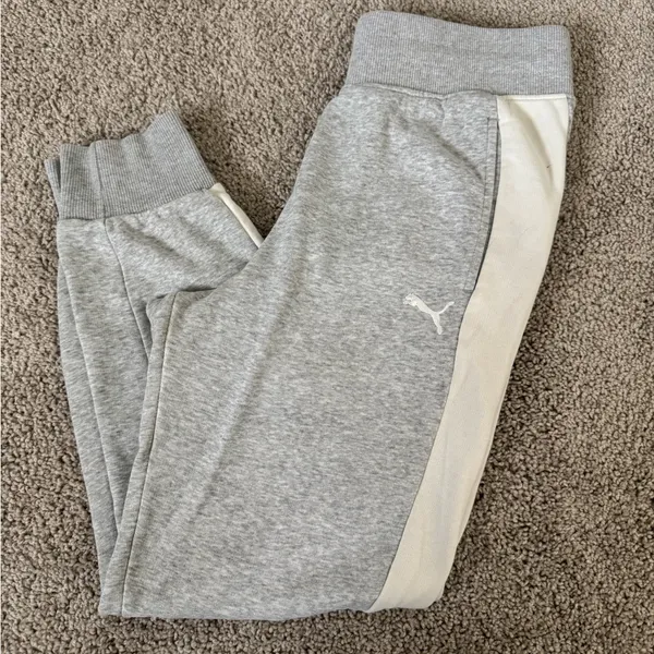 PUMA Gray and Cream Jogger Pant - Image 3