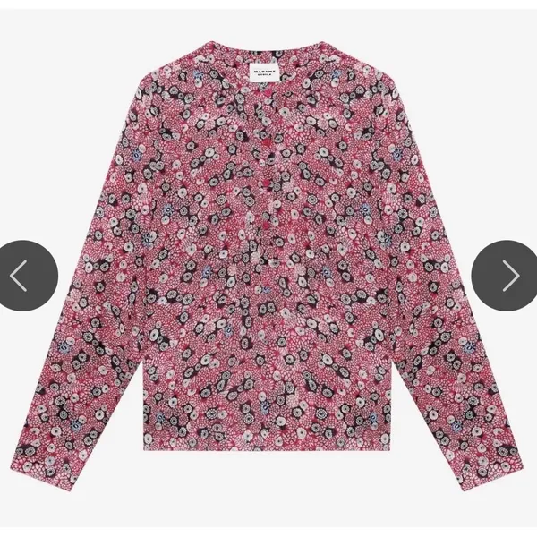 Isabel Marant Étoile Salika printed cotton voile blouse Size 34 US XS Popover - Image 3