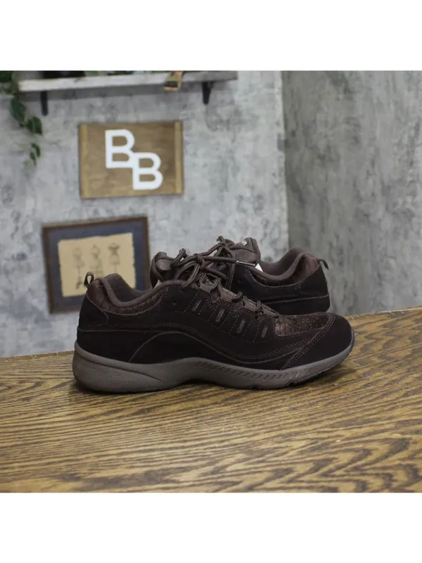 Easy Spirit Romy Womens Walking Easy On Lace Shoes Sneakers Dark Brown 8N - Image 6