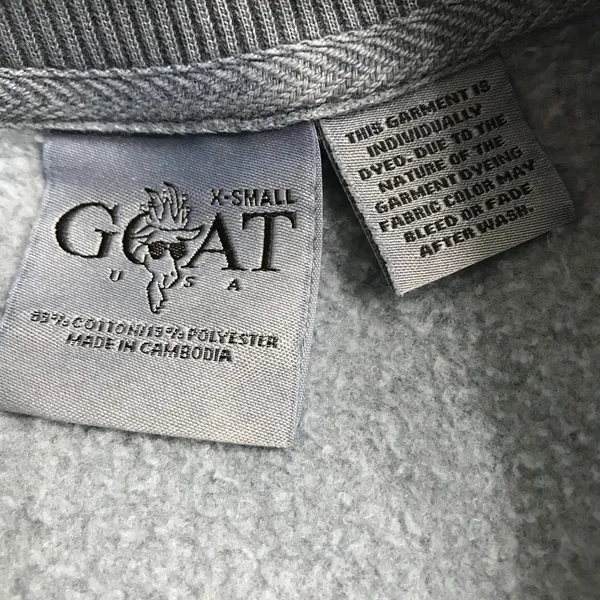 GOAT USA Adult Linden Crew Neck Sweatshirt in Slate Size XS NWT - Image 3