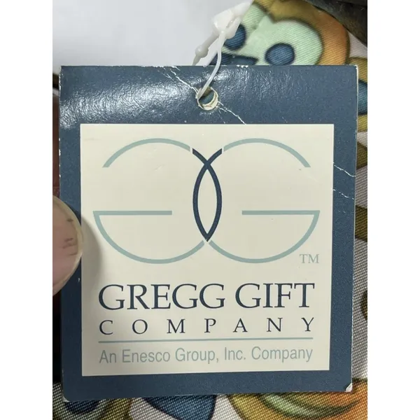 Gregg Gift Company Grace Collection Floral Tote Zip Lined Pockets Charm Card - Image 7