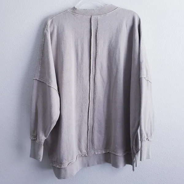 Simply Southern Happy Mind Distressed Pullover Long Sleeve Sweater - Image 6