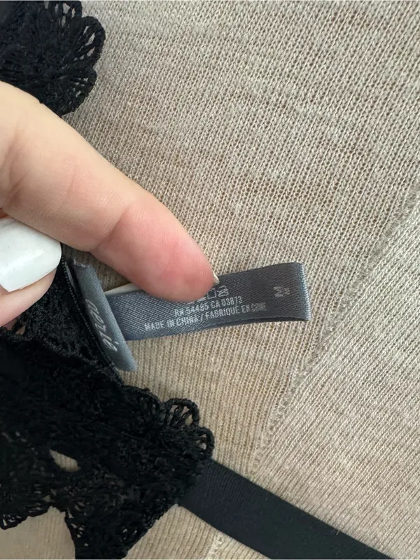 American Eagle aerie black lace crochet bralette bra medium - Image 3