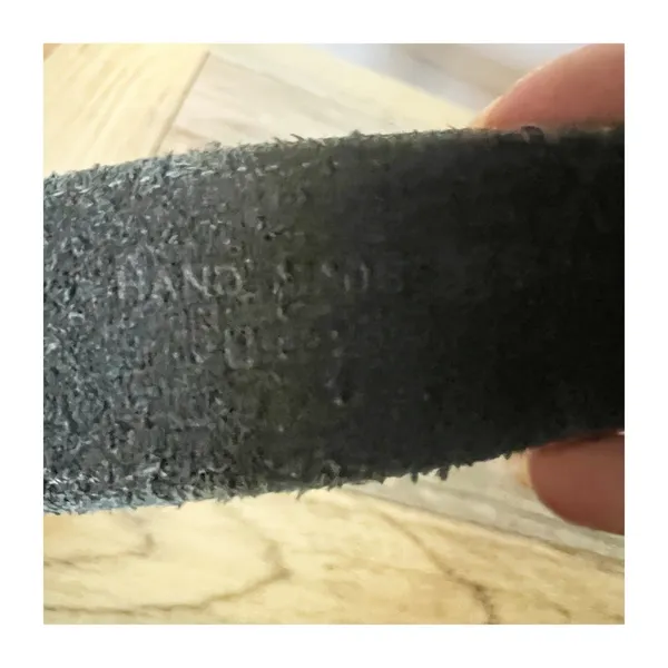 Handmade Women’s Black Suede Belt Leather High Quality Silver Hardware 40 - Image 3