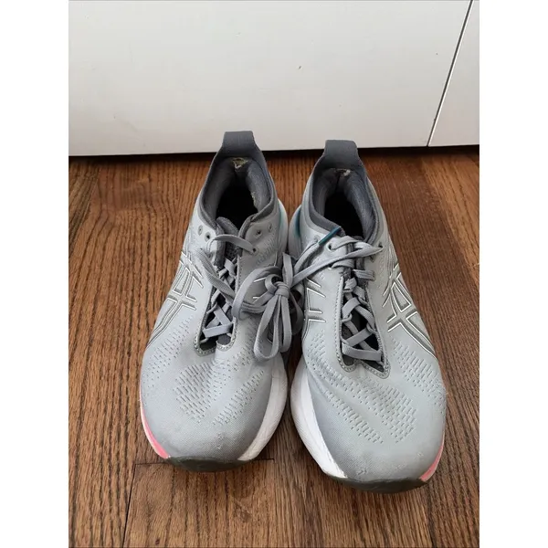 ASICS® Women's GEL-Nimbus 25 Running Shoes in Sheet Rock/White Size 9 - Image 2