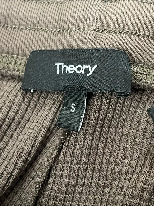 Everyday Casual Lounge Theory Waffle Easy Drawstring Pants - Dark Brown - Image 6