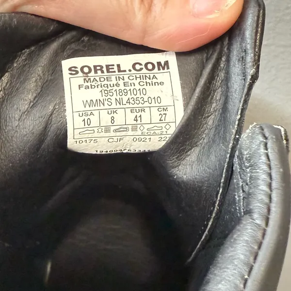 SOREL Brex™ Lace-Up Boots Black Women’s Size‎ 10 - Image 6