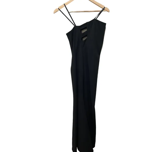 Aqua Cut-Out Strapless‎ Evening Dress Size 6 - Image 4