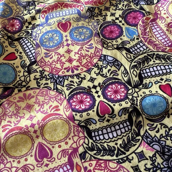 Kimmery Sugar Skull Multicolor Skirt/Short Athletic Skort Cellphone Pocket XL - Image 2