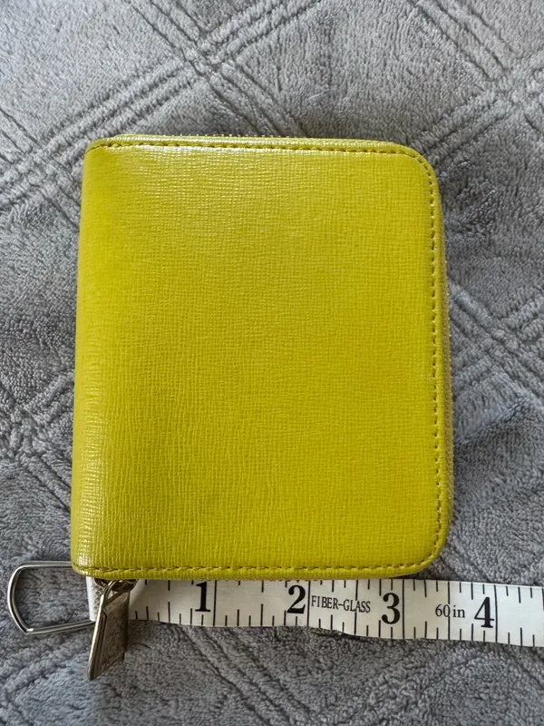 Furla fold Yellow round zip wallet - Image 2