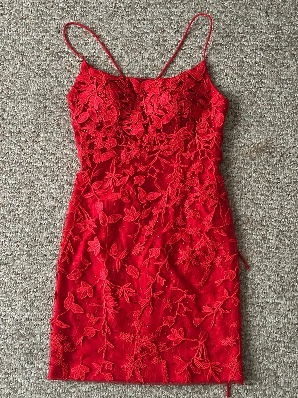Boutique Amelia Couture Red Homecoming Dress - Image 2