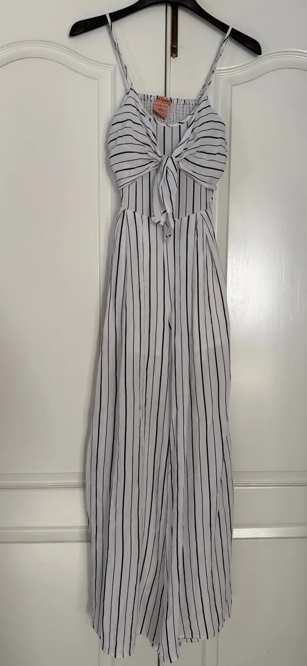 Black and White Striped Pantsuit Multiple - Image 2