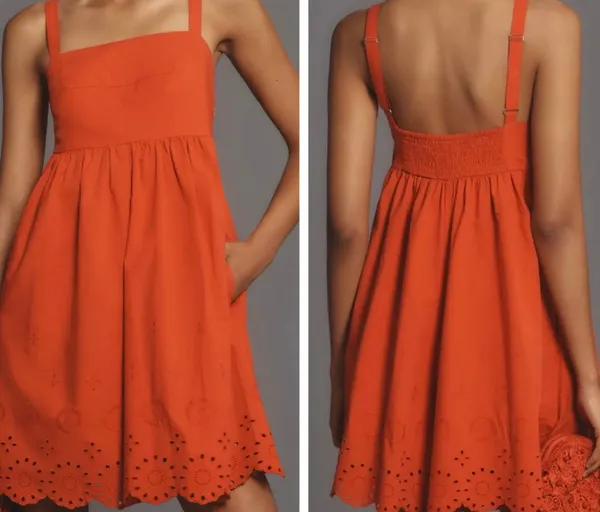 Maeve Sleeveless Eyelet Romper, Size XS - Image 9