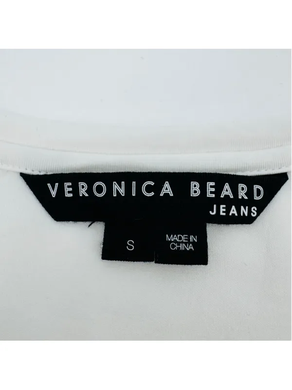 Women's Veronica Beard Amaia Midi Dress Size S Navy White - Image 3