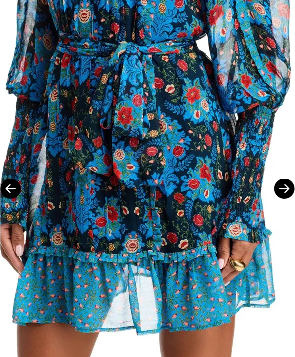 Farm Rio Arabesque Floral Pleated Dress - Image 5
