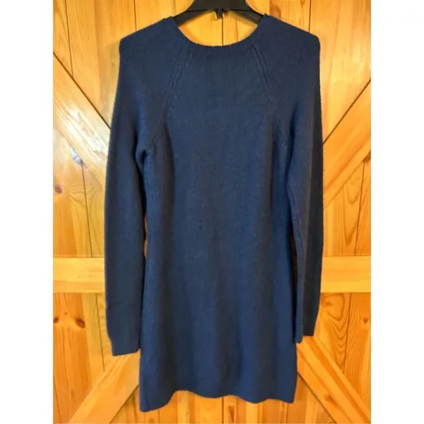 ABERCROMBIE & FITCH Navy Blue Zipper Sweater Dress Medium Tall Women's (0958) - Image 7