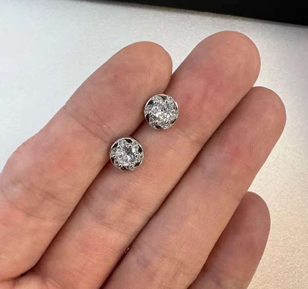 8mm CZ Stud Earrings for Men Women,Streetwear Hip Hop Unisex Earrings - Image 6