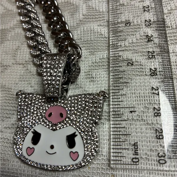 Iced Out Cartoon Character Pendant and Chain - Image 4