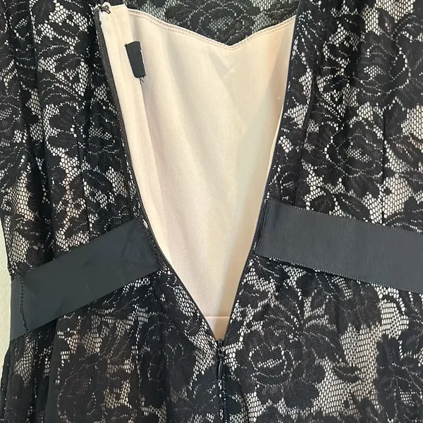 dj jaz dress 4 black lace sleeveless evening cocktail size 12. - Image 11