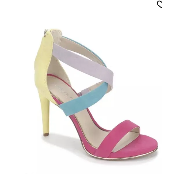 Kenneth Cole New York Brooke Cross Dress Sandals Multi Color Womens Heels Sz 6 - Image 6