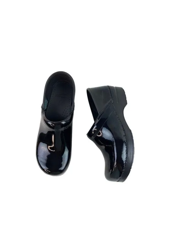 -Dansko Black Patent Leather Comfort Clog Shoes Womens 10.5-11 Nurse Professiona - Image 8