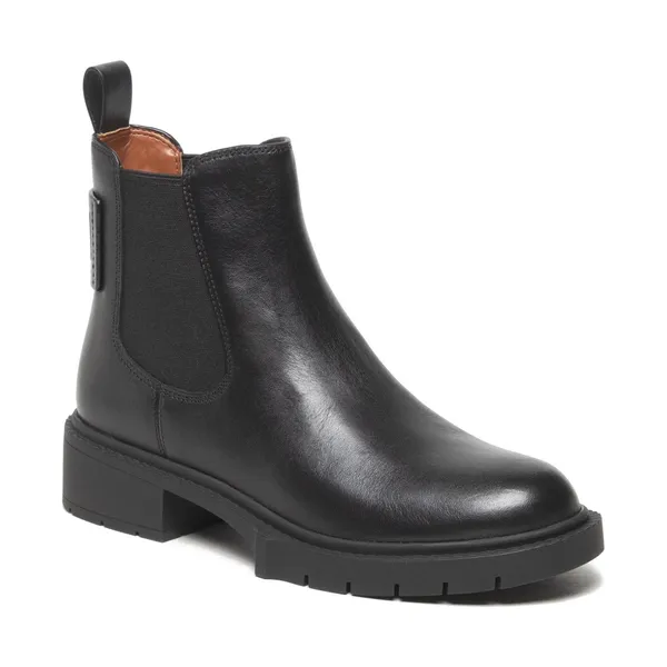 Coach Lyden Black Leather Booties Lug Sole Chelsea Ankle Boot Minimalist Utility - Image 2