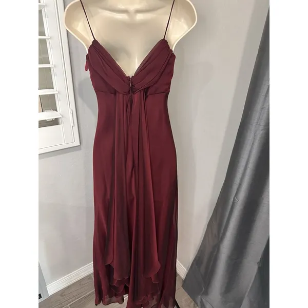 Betsy & Adam burgundy maxi dress‎ size 4 - Image 5