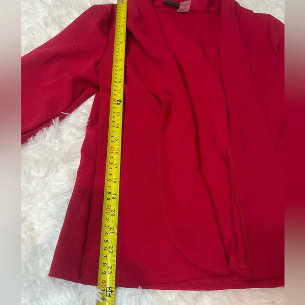 MOA USA red stretchy suit jacket blazer woman’s size L/XL - Image 3