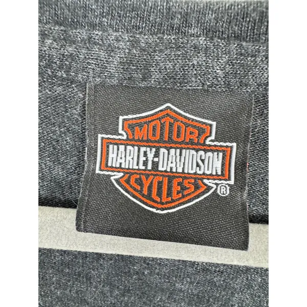 Harley-Davidson 110th Anniversary T-Shirt Womens Charcoal Grey V-Neck 2013 Tee - Image 4