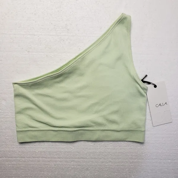 Calia by Carrie Women's Seamless One Shoulder Sports Bra in Matcha Frost size M NWT $38 - Image 6