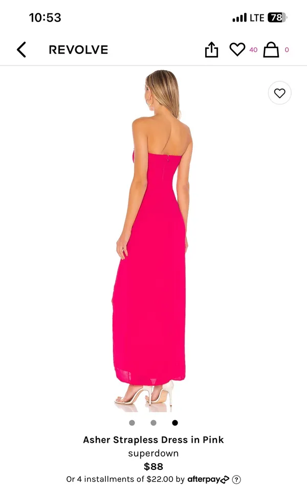 superdown Asher Strapless Dress In Pink - Image 2