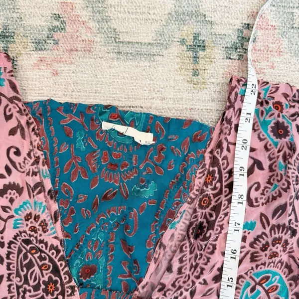 Anthropologie Womens Velvet Burnout Boho Paisly Top Size Small‎ Indie Silk Blend - Image 5