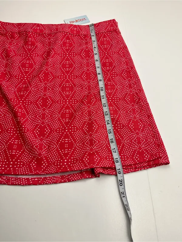 RipSkirt‎ Hawaii Boho Teaberry Pink Red Skirt Hook & Loop Medium Vacation NEW - Image 6