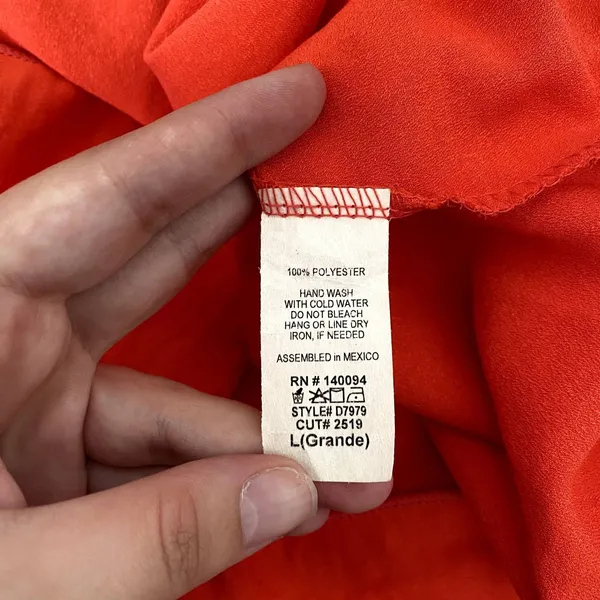 NWT See You Monday Midi‎ Slip Dress Solid Coral Orange Party Size Large - Image 6