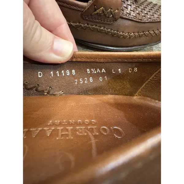 Cole‎ Haan Country Marcy Tassel Woven Brown Leather Loafers Women's Size 8.5 AA - Image 8