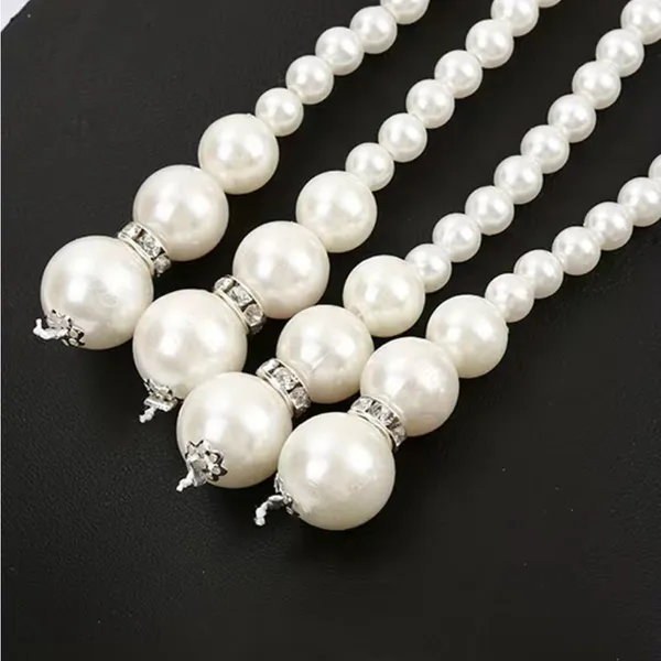 Creative Korean Style Faux Pearl‎ Multilayer Knot Sweater Chain Long Necklace - Image 4