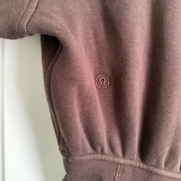 lululemon Scuba Long-Sleeve Dress Size 10 Espresso Brown Fleece Sweatshirt NWOT - Image 5