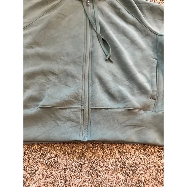 Bailey/44 Womens Sage Green Full Zip Raglan Hoodie Sweatshirt Size L 1955JA - Image 2