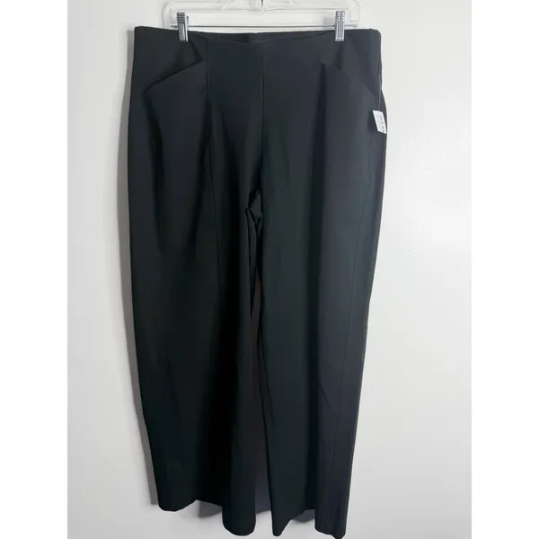 Old Navy High Rise Pixie Wide Leg Black XL Casual Minimalist Stretch Workwear - Image 2