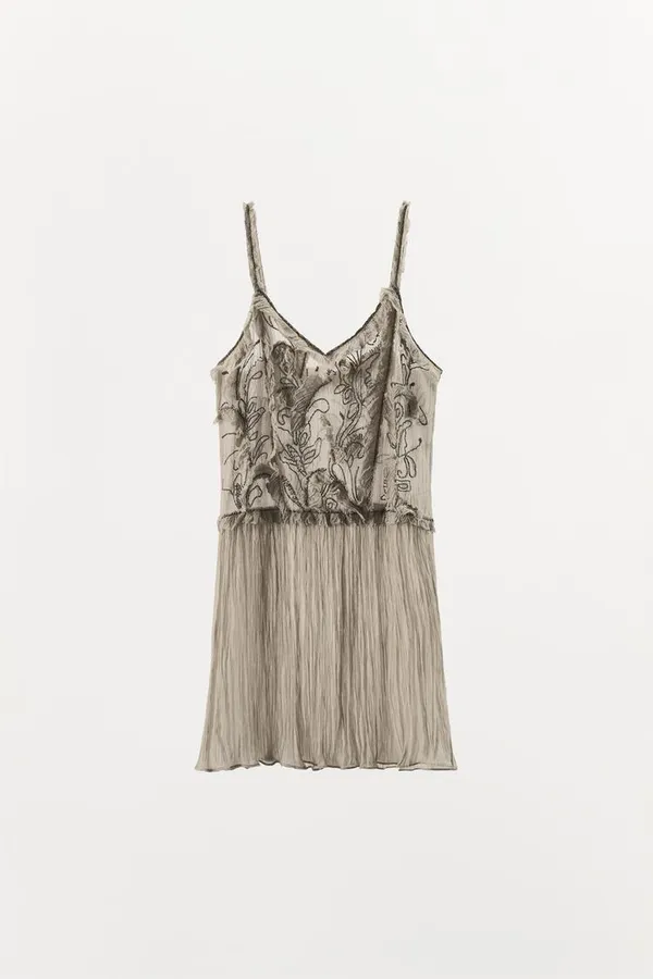 Zara Elegant Sheer Embroidered Dress lingerie limited collection boho style - Image 4