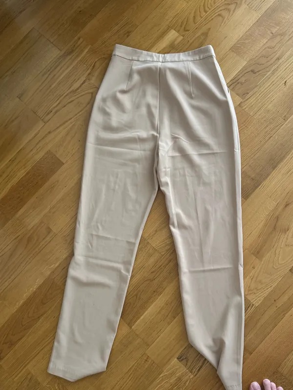 Lulus Kick It Beige High-Waisted Trouser Pants - Image 4