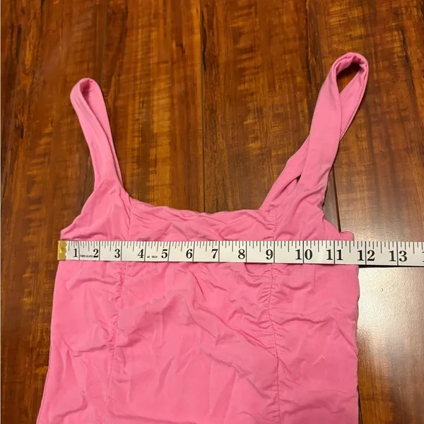 Aritzia Wilfred Pink Mini Ruched Party Rushing Lydia Barbie Dress Size Xs - Image 14