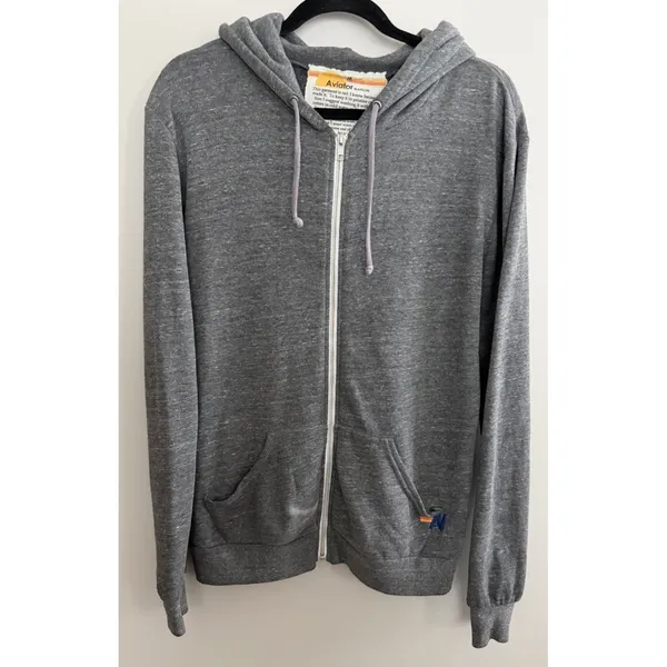 Aviator Nation‎ California is For Lovers Zip Up Hoodie Gray Size Medium - Image 2