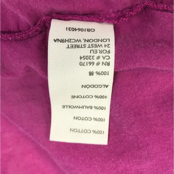 FREE PEOPLE Flowy Pintuck Blouse Sz XS Purple Boho Coastal Breezy Festival Beach - Image 10