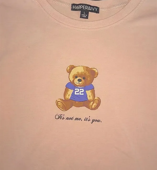 Jun & Ivy Graphic Bear Long Sleeve Baby Tee - Image 2