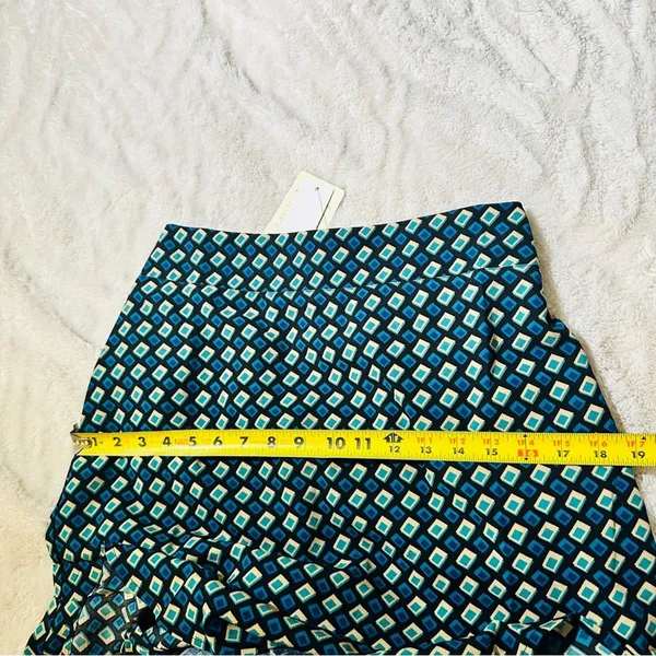Band of Gypsies Colette Teal Geometric Mini Skirt Size M Cottagecore - Image 13