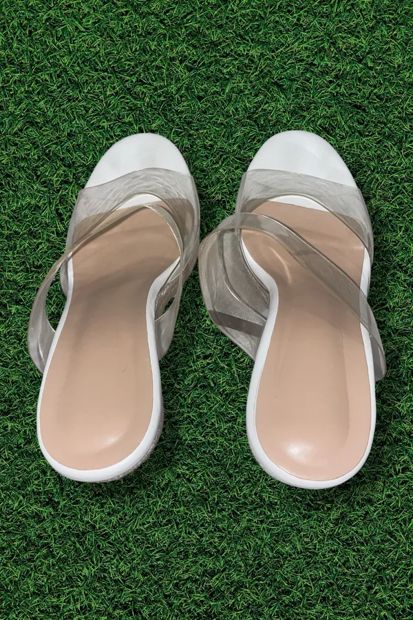Wedge Platform Sandals White Size 9 - Image 4