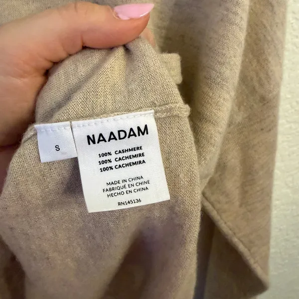 Naadam Cashmere Scoop Neck Sweater Women S Relaxed Slouchy Lightweight Oatmeal - Image 7