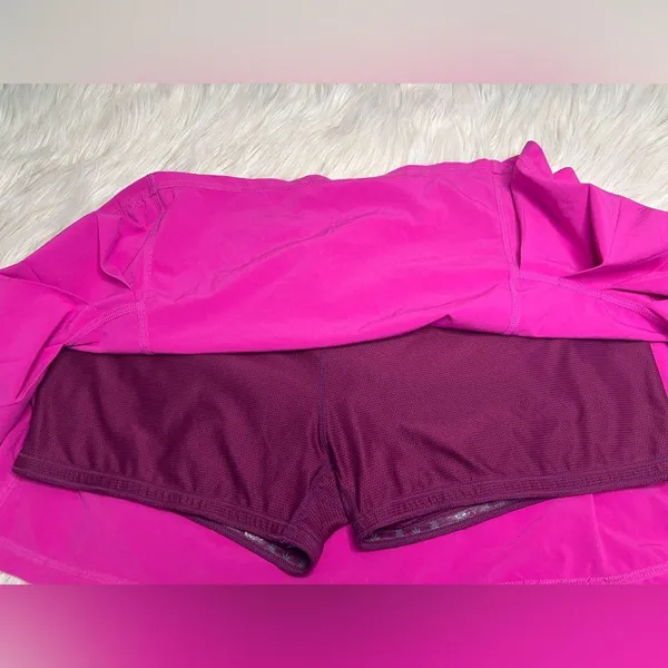 Athleta Athletic Skort Size Large – Hot Pink, Built-In Shorts, Zipper Pocket - Image 4