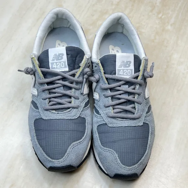 New Balance 420 Grey Suede Ripstop Sneakers Womens 5.5 WL420CRD - Image 4